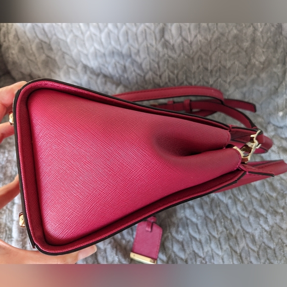 Kate Spade NWOT Cameron Street Cranberry Saffiano Leather Mini Satchel - Picture 8 of 9